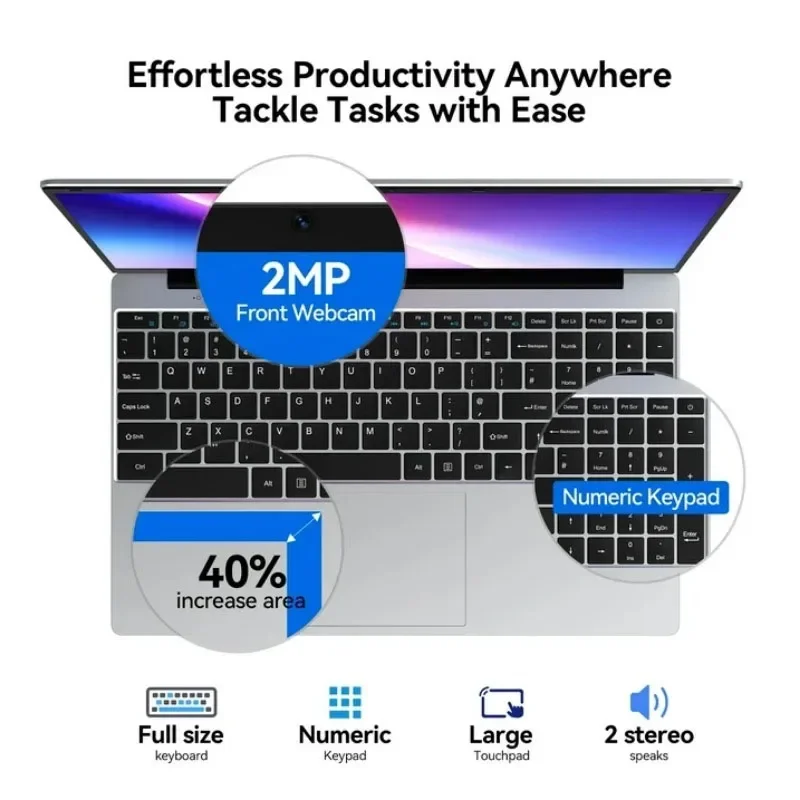 2026 New 15.6' Intel N150 Wind - Ddr4 32Gb ulasan dan harga